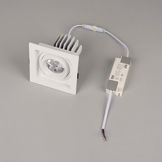 Светильник MS-VORTEX-BUILT-S117x117-20W Warm3000 (WH-WH, 20 deg, 230V) (Arlight, IP20 Металл, 5 лет)