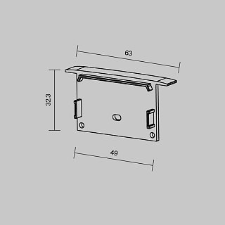 Комплект заглушек (для профиля ALM-6332-S-2M) 2 шт.