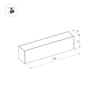 Коннектор прямой MAG-CON-45-I-POWER (WH) (Arlight, IP20 Металл, 5 лет)