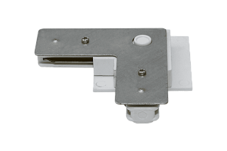 L коннектор для однофазных встраиваемых трековыx систем, Белый,KXZ-RC-WH-L