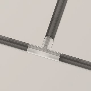 Коннектор Т-образный Gravity встраиваемый белый