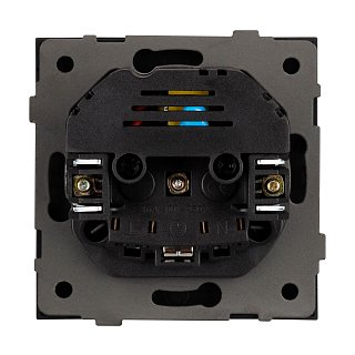 Механизм розетки с USB зарядкой SCT-TENDO-MUAA-SFPL-BK (230V, 16A) (Arlight, -)