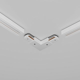 Угловой коннектор питания с вводом питания Unity белый