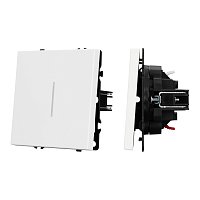 Механизм выключателя одноклавишный непроходной LED SWT-NOBE-MK01-SFPL-L-WH (230V, 10A) (Arlight, -)