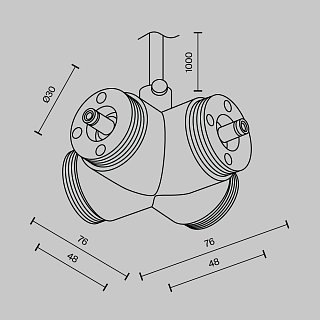 Х-образный вертикальный коннектор для системы Shelf с вводом питания