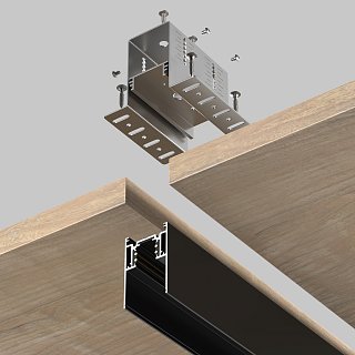 Крепеж для установки шинопровода Gravity в деревянный потолок