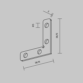 Комплект угловых плоских соединителейдля демпферного шинопровода , 4 шт
