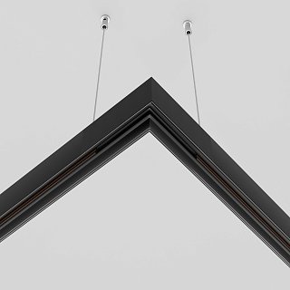 Коннектор угловой Exility накладной черный