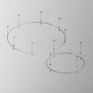 Шинопровод круглый из полукругов 1800мм Flarity платина