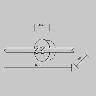 Настенный светильник (бра) Plume 3000К 12Вт