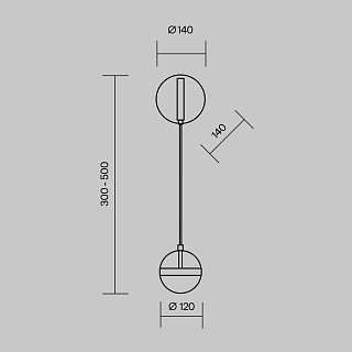 Настенный светильник (бра) Area 3000К 12Вт