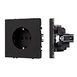 Механизм электрической розетки SCT-NOBE-MEU1-SFPL-BK (230V, 16A) (Arlight, -)