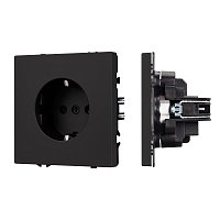 Механизм электрической розетки SCT-NOBE-MEU1-SFPL-BK (230V, 16A) (Arlight, -)