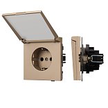 Механизм розетки влагозащищённый SCT-TENDO-MCP-PL-GD (230V, 16A) (Arlight, -)