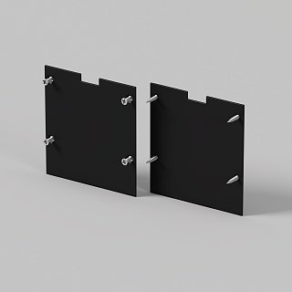 Комплект заглушек (для профиля 50×50) 2 шт., ALM-5050T-B-EC 642047
