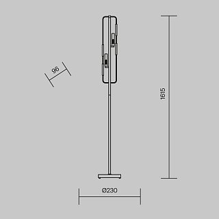 Напольный светильник (торшер) Marmo G9х2 40Вт