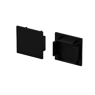 Комплект заглушек (для профиля 25×22) 2 шт., ALM-2522-B-EC 642066