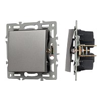 Механизм выключателя одноклавишный непроходной SWT-MK01-PL-GR (250V, 16A) (Arlight, -)