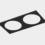 Рамка двойная для серии COMBO 4, квадратная, черная, COMBO-4S2-BL