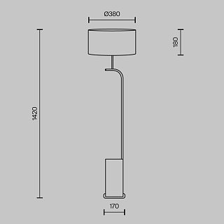 Напольный светильник (торшер) Glamping E14x3