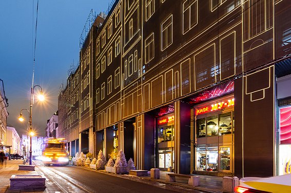 Фасадная подсветка жилого комплекса