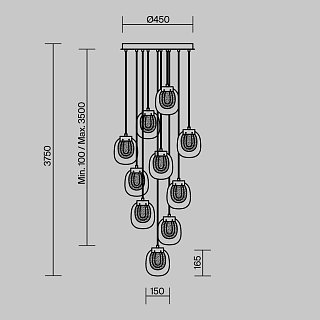 Подвесной светильник Biology 3000К 30Вт