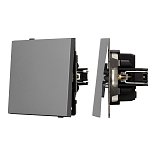 Механизм выключателя одноклавишный перекрёстный SWT-TENDO-MKX1-PL-GR (230V, 10A) (Arlight, -)