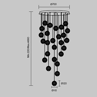 Подвесной светильник Sapphire 3000К 140Вт