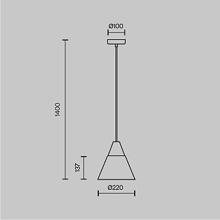 Подвесной светильник Bicones E27х1 60Вт