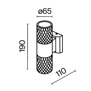 Настенный светильник (бра) Bowery GU10x2 50Вт IP 54