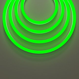 Гибкий неон 25x13 220В 8Вт/м Green IP65 50м