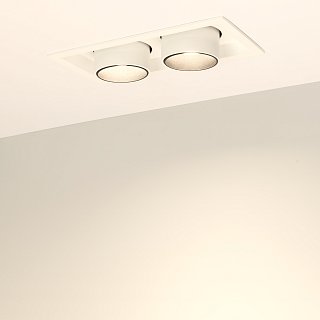 Светильник LTD-PULL-S110x210-2x10W Warm3000 (WH, 24 deg, 230V) (Arlight, IP20 Металл, 5 лет)