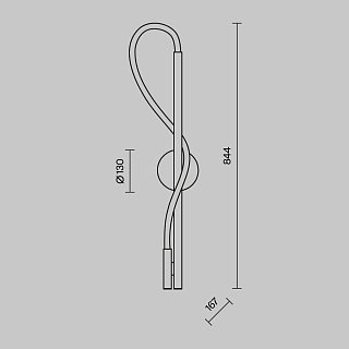 Настенный светильник (бра) Tau 3000К 13Вт