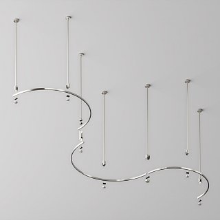 Шинопровод полукруг 650 мм Flarity платина