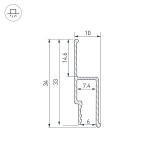 Профиль STRETCH-WALL-TECH-2500 (Arlight, Алюминий)