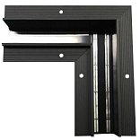 Коннектор угловой потолочный встраиваемый SY Черный Муар , Серебро, SY-601901-RC-CN-1-BLMR- PCB