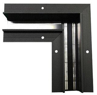 Коннектор угловой потолочный встраиваемый SY Черный Муар , Серебро, SY-601901-RC-CN-1-BLMR- PCB