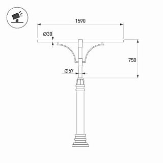 Кронштейн OXOR-SB1-2 BLACK (Arlight, Сталь)