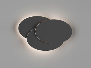 Светильник настенный GW O-SHADE черный, GW-6809R-12-BL-WW