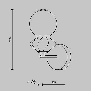 Настенный светильник (бра) Brosche 3000K 5Вт