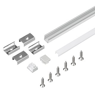 Профиль с экраном SL-MINI-8-2000 ANOD+OPAL (Arlight, Алюминий)