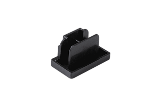 Заглушки для однофазного трека,  цвет: Черный, ECS-BL-2