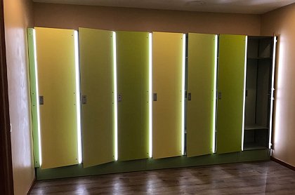 Подсветка в раздевалке