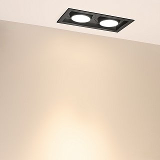 Светильник MS-VORTEX-BUILT-S250x140-2x30W Warm3000 (BK-BK, 30 deg, 230V) (Arlight, IP20 Металл, 5 лет)