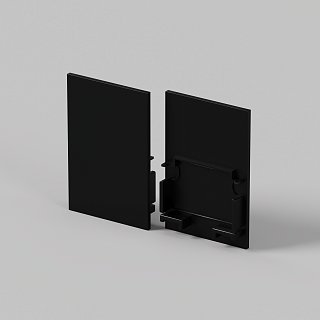 Комплект заглушек (для профиля 35×51) 2 шт., ALM-3551-B-EC 642063