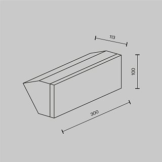 Настенный светильник (бра) Brick 3000K 20Вт IP 54