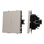 Механизм выключателя одноклавишный проходной LED SWT-NOBE-MKP1-SFPL-L-CA (230V, 10A) (Arlight, Кашемир)