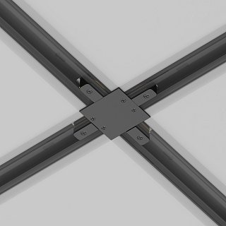 Коннектор Х-образный Unity встраиваемый черный