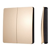 INTELLIGENT ARLIGHT Кнопочная панель KINETIC-801-22-2G-WP-SUF Gold (No battery, IP67, 433Mhz) (IARL, IP67 Пластик, 3 года)
