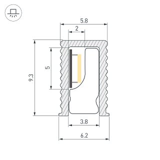 Профиль SL-MINI-6-H9-2000 ANOD OLIVE GREY (Arlight, Алюминий)